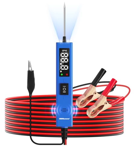 OBDResource Digitaler Auto Spannungsprüfer 0-80V DC,Prüflampe Kfz mit Sonde