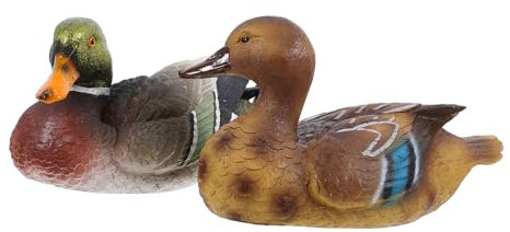 IMIKEYA Schwimmende Mandarinenten Skulpturen 2 Stück Aus Kunstharz Gartenteich Dekofiguren Wetterfest Für Außenbereich Garten Aquarium