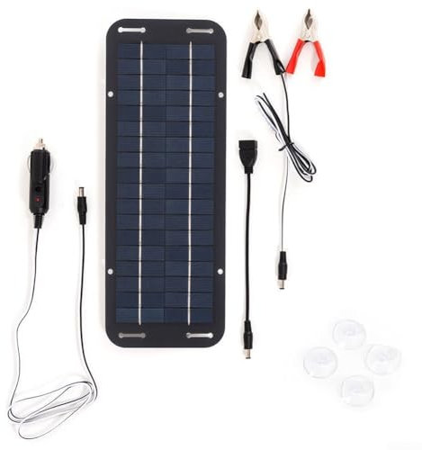 Solar-Batterie-Ladegerät, 30 W, Solarpanel, 12 V, Erhaltungsladegerät, Batterie-Ladegerät-Set, Maintainer für Motorrad, Boot, Auto, Wohnmobil, Marine, Anhänger