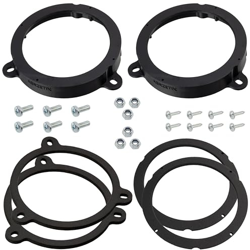 AERZETIX | Kit med 2 adaptrar/hållare för högtalare Ø130 mm | kompatibel med Renault Wind E4M (framdörrar) Mégane III, Dacia Logan Sandero fram och bak, Sandero II (bak)