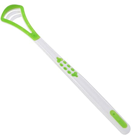 Raspador de lengua, cepillo de limpieza de lengua, herramientas de raspado, depurador para un cuidado saludable, higiene bucal, verde