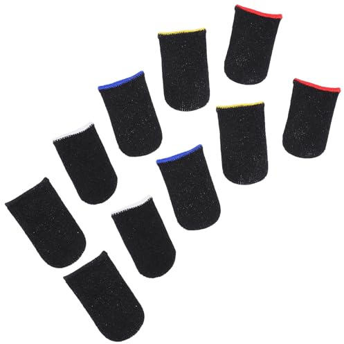 COHEALI Dedales para Juegos de Móvil 10 Piezas Nylon Transpirables Antihuellas para Pantalla Táctil Funda para Dedos Antideslizante Protección Ligera Portátil Color Color Aleatorio