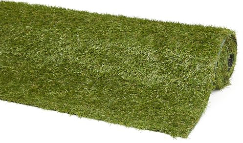 andiamo Kunstrasen Jever – wetterfester Rasenteppich für Balkon, Terrasse & Garten, natürlich grün, 22 mm Gesamthöhe, mit Drainagelöchern & UV-Schutz, leicht zu verlegen, 200 x 400 cm