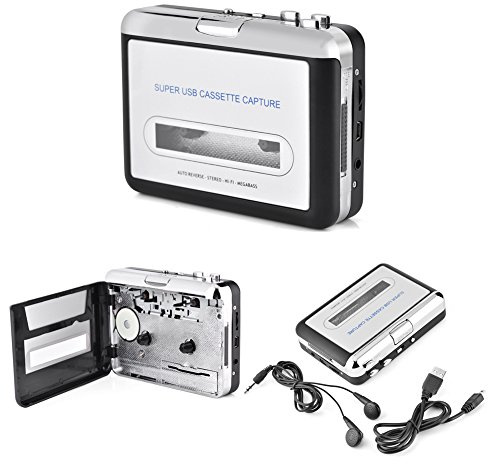 Kassettspelare MP3 Retro Auto Reverse Ljudkassettspelare Bärbar CD-spelare Converter Converter Capture Audio Musikspelare med hörlurar