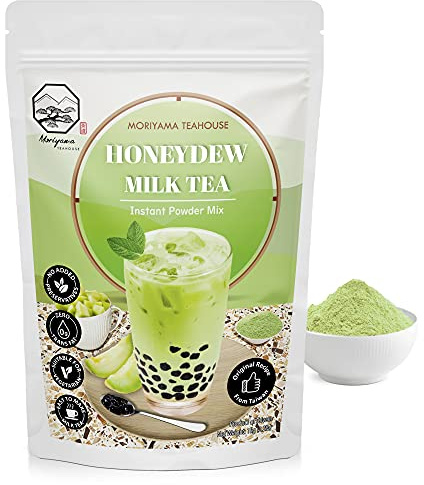 Honeydew Melon Bubble Milk Tea Instant 3in1 Powder Mix 1kg (33 Drinks) For Boba Tea, Milkshake, Blended Frappe, Bakery | Authentic Taiwan Recipe | Zero Trans Fat, No Preservatives by Moriyama Teahouse