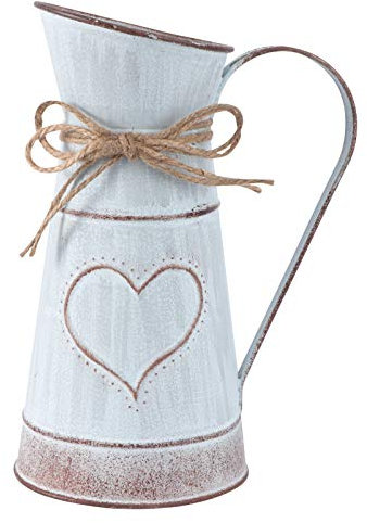 Holibanna Heart-shaped Floral Arrangement Pot Vintage Rustic Decor for Wedding Bouquets Table Centerpieces Home Office Elegant Vase for Beautiful Flower Displays