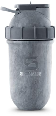ShakeSphere Stainless Steel Shaker Bottle - 24oz Insulated Protein Shaker Bottle for Hot & Cold Drinks - Ideal for Shakes & Smoothies, Leak-Proof, BPA-Free, No Mixer Ball Needed, Concrete | BPA-Free, Leakproof, No Mixing Ball, Hot and Cold, Easy to Clean, Protein Shakes, Pre-Workout, Fitness Gym, Ideal Gift Idea