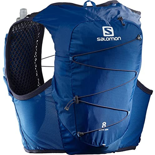 Salomon Active Skin 8 Set Unisex Trinkweste mit 2 Weiche Flaschen (500ml), Laufen und Wandern