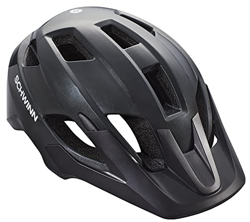 Schwinn Yahara ERT Bike Helmet for Youth Boys and Girls, Ages 8 to 14, Can Fit Head Circumference 54-58 cm, 14 Vents, Removable Visor, Adjustable Fit, Medium Graphite