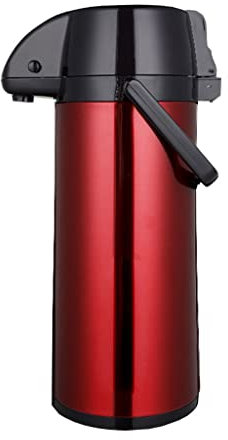 88 Oz Fontaine Isotherme à Double Paroi Airpot，carafe à Café En Acier Inoxydable，pichet à Pompe Thermique Qui Maintient Les Liquides Chauds Pendant 48 Heures/Froids Pendant 24 Heures (Size : Red)