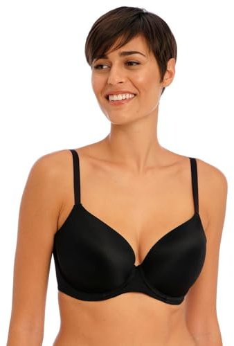 Freya Women's Undetected Underwire Demi T-Shirt Bra Black