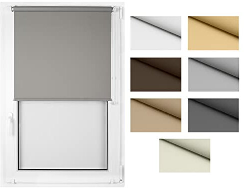 RENA Verdunklungsrollo Ohne Bohren Rollos für Fenster Raffrollo für Innen Jalousien Klemmrollos Fensterrollo Verdunklung Sichtschutz Sonnenschutz Maßgeschneidertes Rollo 30-129 cm