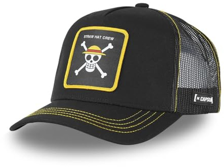 Capslab Equipaggio di Cappello di Paglia One Piece Nero Berretto da Camionista