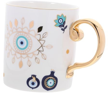 Veemoon Evil Eye Tasse Keramik Vintage Kaffeebecher Im Zufallsdesign Geeignet Für Kaffee Tee Und Heiße Getränke Für Zuhause Und Cafés