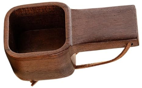 GRIRIW Holzlöffel Für Kaffee Tee Und Backzutaten Messbecher Aus Walnussholz Für Gemahlenen Kaffee Und Pulver