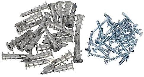 MUCKLILY Selbstbohrende Metall Gipskartonbefestigung Schrauben 13x42mm Mit Dübel Wagenwandanker Trockenbauanker Für Gipskartonplatten