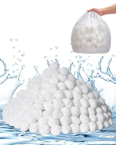 VEVOR Filter Balls für Sandfilter, 2,1 kg, Filterbälle ersetzen Pool-Filtersand, Wiederverwendbare Filtermedienbälle aus Polyesterfaser mit Waschbeutel, für Schwimmbecken, Aufstellbecken, Aquarium