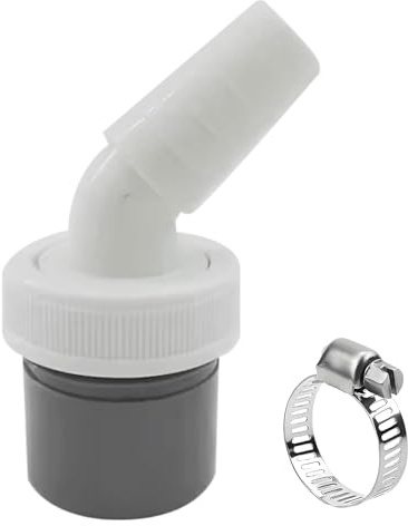 Drain Adaptor for Dishwasher and Washing Machine, 0.74-0.95 Pipe Thread Y Adapter for Hose with Input Connector of Outlet 40 mm Pipe with 2pcs Hose Clamp (Single Connection)