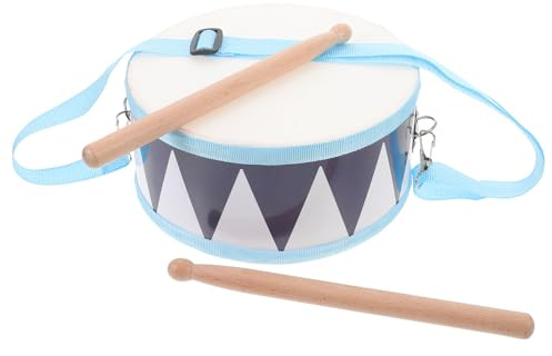 Kisangel Kit Rullante per Bambini Bacchette e Tracolla, Tamburo a Percussione Educativo 8 Pollici per Sviluppo Motorio e Coordinazione Occhi-mano, Strumento Musicale per Piccoli Giocatori