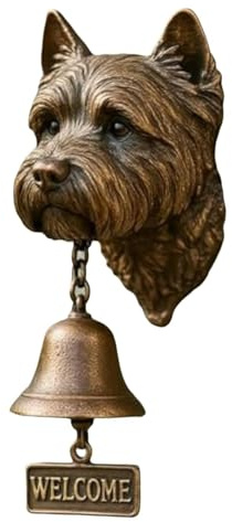 Campanello di Benvenuto per Cani, Campanello per Cena da Esterno, Anello per Bassotto, Campanello da Appendere, Simpatico Campanello Decorativo A Forma di Testa di Cane, per Porta D'ingresso