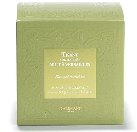 Dammann Tisane nuit a Versailles - 25 sachets - Verveine, tilleul, arome bergamote, kiwi