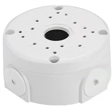 Tidevib Deep Base Junction Box for CCTV Cameras, Metal Cable Management Box for Dome Type Security Cameras, 10cm/12cm White
