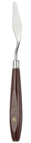 QUARKZMAN Espátula Para Pintura 2.17 X 0.63 Espátulas Rojo/Plateado | Paleta Raspadores Herramientas, Acero Inoxidable, Con Mango De Madera De Haya, Para Mezclar Y Extender Acrílico óleo Lienzo