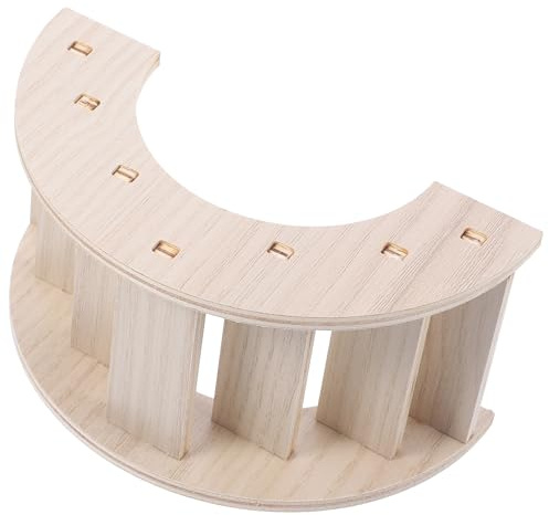 Homoyoyo Puente de Madera para Hámster y Pequeños Animales Escalera Segura para Trepar y Morder, Accesorio Adecuado para Su Jaula y Área de Juego