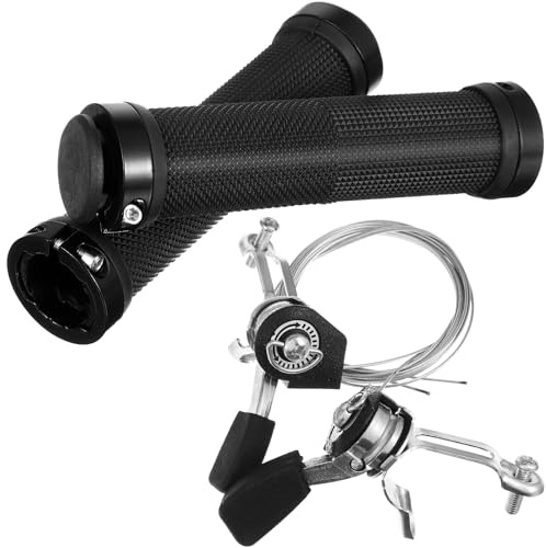 MAGICLULU Juego de 4 Piezas para Bicicleta – Palancas de Cambio Giratorias Negras y Empuñaduras de Manillar Negras – Repuesto Compatible para Bicicleta de Montaña – Ajuste de Velocidad