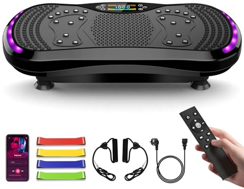IERAKOR Plateforme Vibrante avec Bluetooth et 9 Programmes, Noir