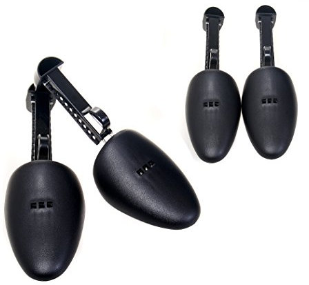 TUKA [2 paires] Embauchoirs ajustable Unisex, réglable Chaussures civière en Plastique, chaussure brancard universel chaussure shaper, Taille S pour EU 34-41, noir, TKB6003 black-F-2x