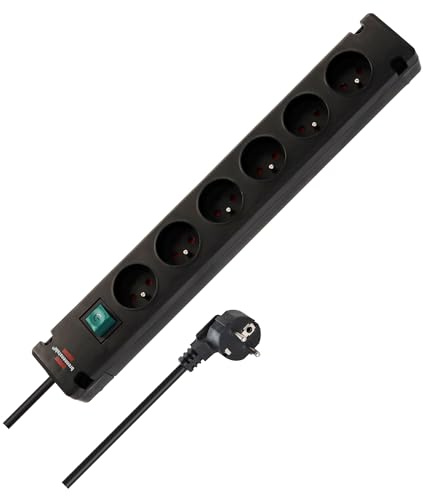 Brennenstuhl Bloc multiprise Bremounta 6 Prises Interrupteur - 3m H05VV-F