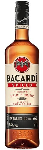 BACARDÍ Spiced, 35% Vol., 100 cl/1 l, Premium-Spirituose aus fassgereiftem Rum, veredelt mit natürlichen Aromen und Gewürzen