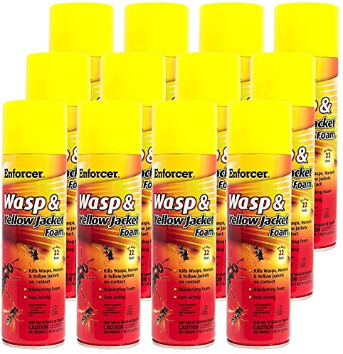 Enforcer Wasp & Yellow Jacket Foam V - 16 oz (Case of 12) - FWH16 - Kills Wasps, Hornets and Yellow Jackets