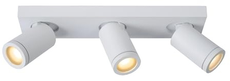 LUCIDE TAYLOR - Deckenstrahler Badezimmer - LED Dim to warm - GU10-3x5W 2200K/3000K - IP44 - Weiß