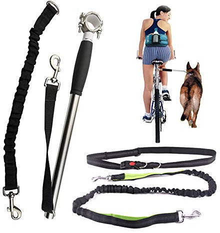 hundeleine Fahrrad Abstand，Hund fahrradhalterung，hundehalterung für Fahrrad， Running Leash Dog，Hundetraining Zubehör，Einfache und schnelle Montage，Kombinationspaket.