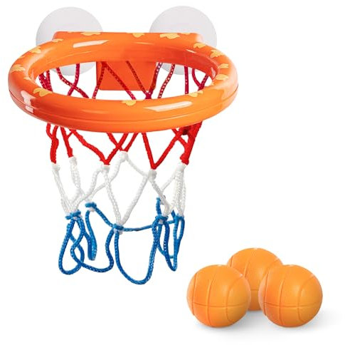 KIDOOLA Bath Basketball Hoop, Exciting Kids Basketball Hoop with Suction Cup, Bath Ball Design for Tub Play, Interactive Bath Toys for Kids, Perfect Bath Fun for Toddlers, Boys & Girls