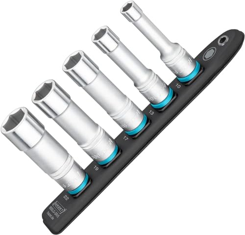 Hazet SmartRail, Flexible Kunststoff-Steckleiste 900LG-SR/5, Länge 245 mm | Antrieb 1/2 Zoll (12,5 mm) Vierkant hohl, Abtrieb Außen-Tractionsprofil Sechskant, Länge 245 mm, Breite 37.4 mm, 930 g