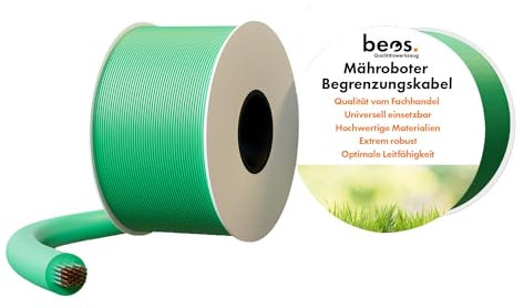 BEOS® Premium Boundary Cable for Robotic Lawnmower 100 Metres - Universally Compatible - Quality Boundary Wire - Cable for Lawn Robots from Worx, Gardena, Stihl, etc. Diameter 2.7 mm