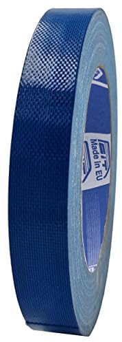 ACIT Cinta de tela súper resistente (también a sol, calor y agua) 25 m x 19 mm, cinta de tela reforzada, cinta americana: reparación, fijación y embalaje de alta estanqueidad (Azul)