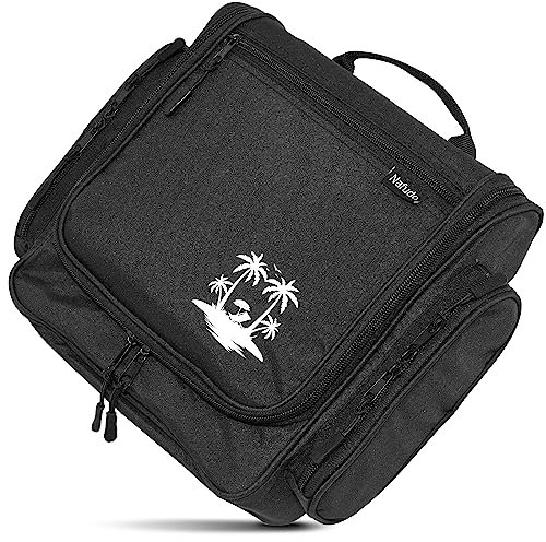 NAFUDO Kulturtasche | Großer Kulturbeutel zum Aufhängen [Premium-FERTIGUNG] Waschtasche & Beautycase mit Spiegel & extra Fächern - Farbe wählbar
