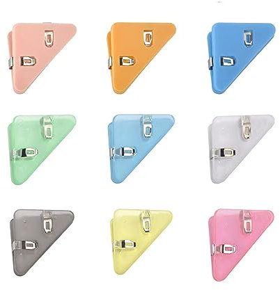 APOMOONS 36 Stück Dreieckige Büroklammern Papier Eckenschutz Clips, Dokumenten Buchecken Clips Eckenschutz Neuartige Formen Büroklammern Binder Clips für Büro Schule Schreibwaren Dokumente