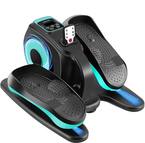 Rollingsurfer Mini Elektrischer Ellipsentrainer, Fußtrainer Elektrisch mit Anzeige und Fernbedienung, Motorisierter Beintrainer im Sitzen zur für Senioren und Erwachsene