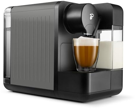 Tchibo Cafissimo „milk“ Kaffeemaschine Kapselmaschine für Caffè Crema, Espresso, Kaffee und Milchspezialitäten, Kapselmaschine mit Milchaufschäumer, auf Knopfdruck (Metallic silver)