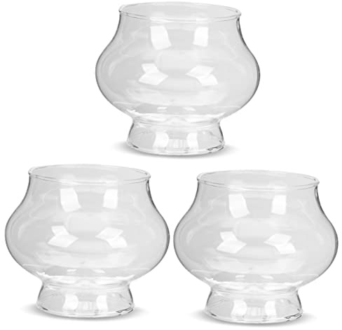 PRETYZOOM 3stücke Transparentes Öl-lampen-schirm Aus Glas Winddichter Kerosinlampen-schutz Für Stimmungsvolle Beleuchtung Im Innen Und Außenbereich Für Gartenpartys Und Gemütliche