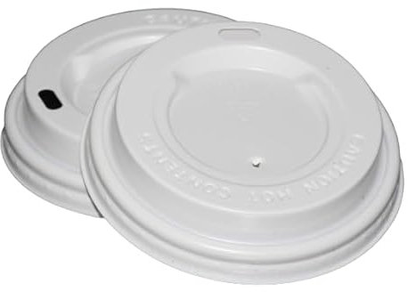 Inoverse Tazas de café para llevar con tapa, tapa de papel, tapa para vasos de papel, color blanco, diámetro de 90 mm, 100 unidades