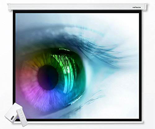 Universal Heimkino & Business Beamer Motorleinwand 180 x 180 (176x176) cm/Gehäuselänge 207cm / 1:1 / HDTV/Full HD / 3D / 4K / Vierkantgehäuse / 1,0 Gain/Stromanschluss Links/Funkfernbedienung