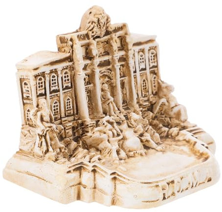 Cabilock Trevi Fountain Church Resin Statue Miniature Decorative Sculpture Roman Architectural Model Travel Souvenir Table Ornament
