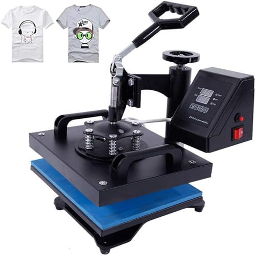 900 W överföringspress, 23 x 30 cm, 5–1, värmepress, varmpress, t-shirtpress, värmepress, överföringspress, textiltryck för att applicera bokstäver, siffror och mönster