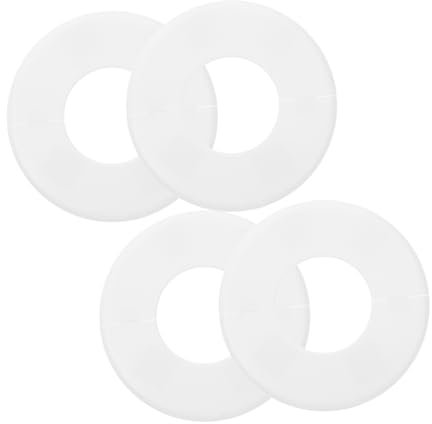 NULYLU 4pcs Pool Ladder Escutcheons White Covers for Inground Pool Handrail Decoration Escutcheons Plates Caps